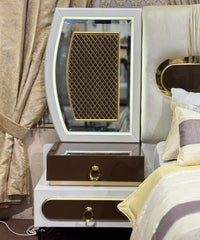 Modern White Luxury Platform Bedroom Set