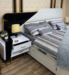 Modern White Upholstered Bed
