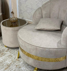 Luxury Velvet Accent Chair Set with Side Table | KSF Furniture