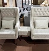 Luxury Wingback Accent Chair Set with Side Table | KSF Furniture