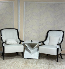 Classic Wooden Accent Chair Set with Designer Side Table | KSF Furniture
