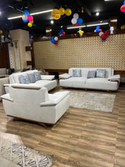 Modern Luxury Sofa with Wood Accents