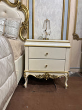 Elegant Classic Nightstand with Ornate Gold Accents