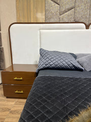 Modern Luxury Panel Bed Set – Contemporary Wooden Design