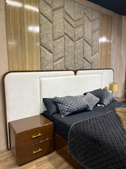 Modern Luxury Panel Bed Set – Contemporary Wooden Design