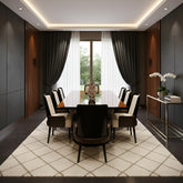 Modern Dark Wood Dining Set