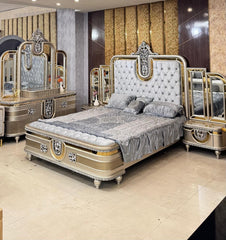 Luxury Grey Tufted Bed