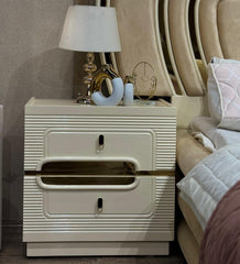 Premium Beige Upholstered Bedroom Set