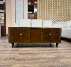 Contemporary Wooden Center Table with Storage