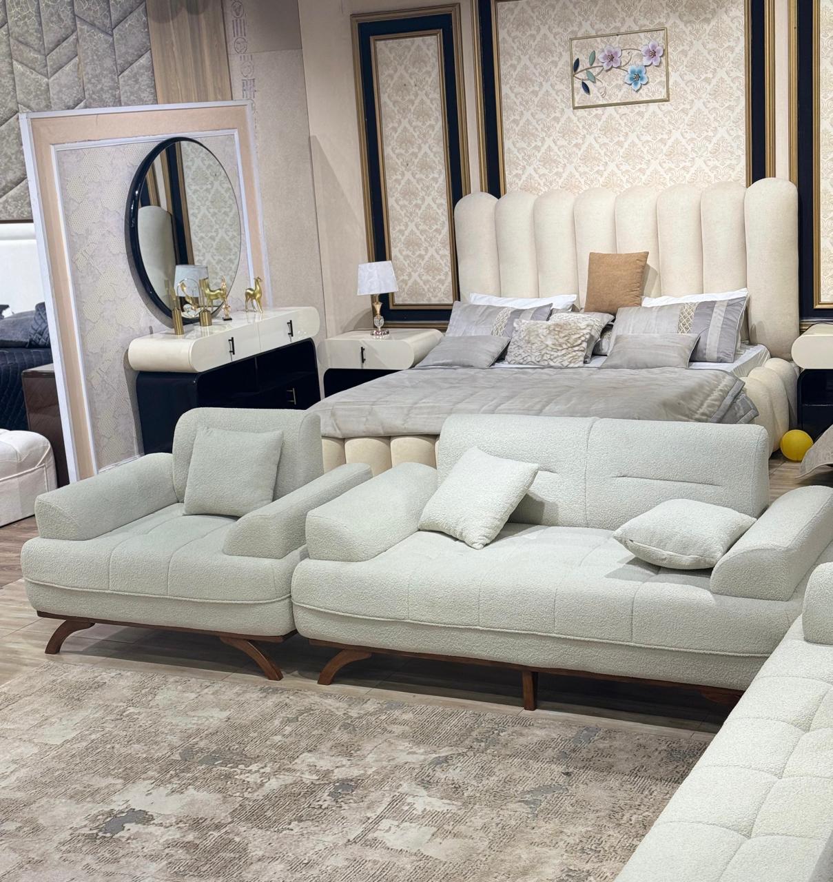 Modern Luxury Living Room Sofa Set with Center Table | KSF Furniture