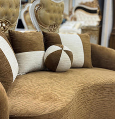 Luxury Curved Sofa Set with Accent Chairs | KSF Furniture