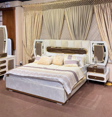 Luxury White Platform Bed