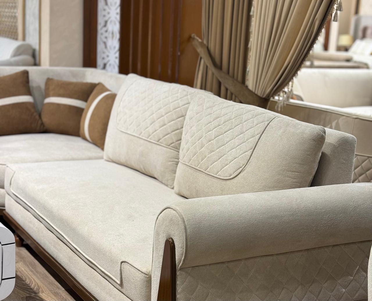 Premium L Shape Sofa with Modern Coffee Table
