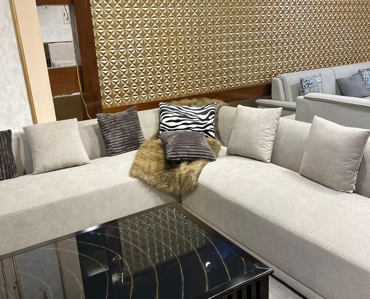 Contemporary L Shape Corner Sofa Set