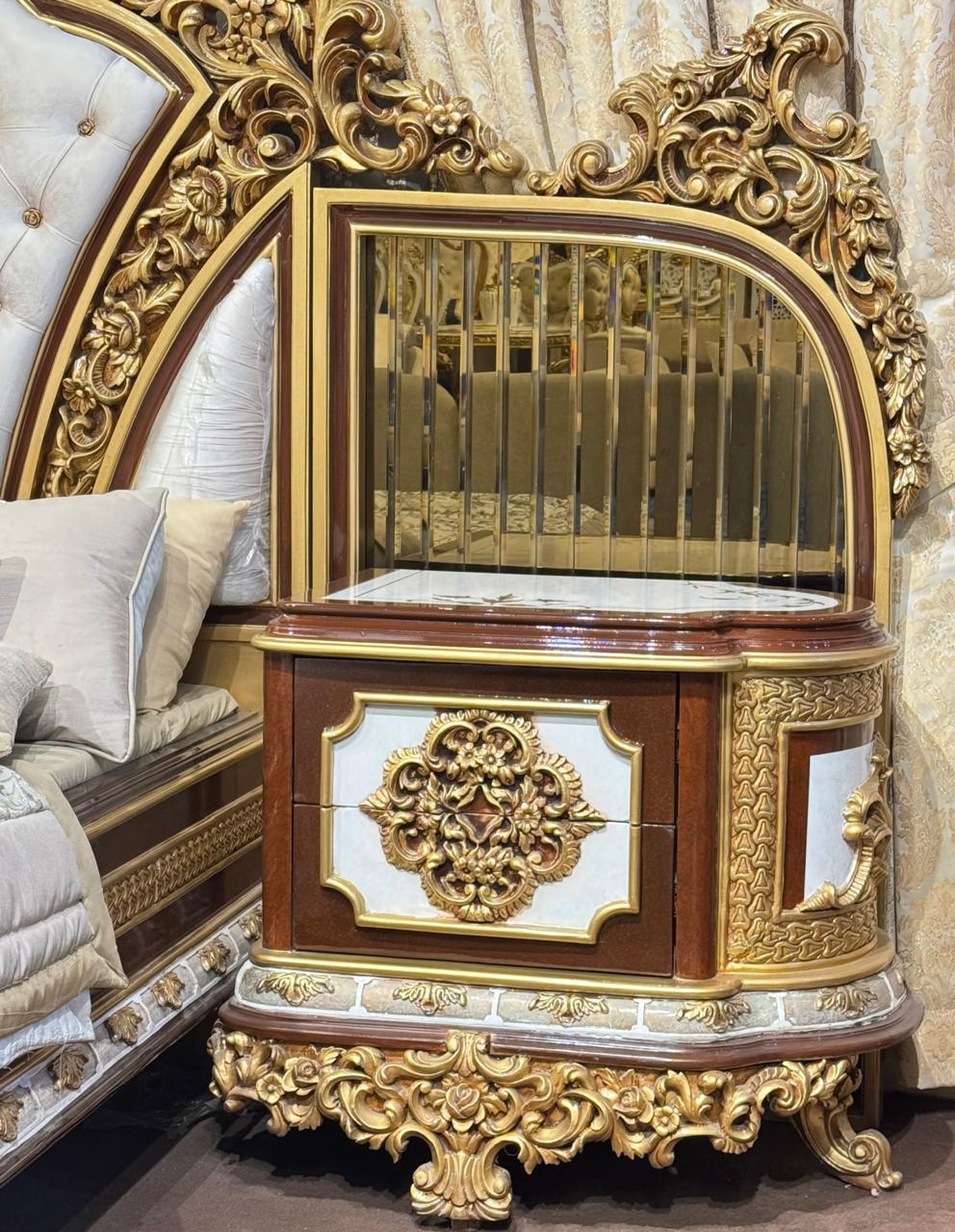 Royal Designer Bedroom Set with Side Tables