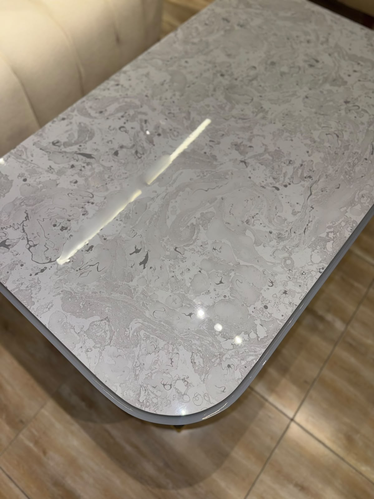 Luxury Grey Marble Top Coffee Table