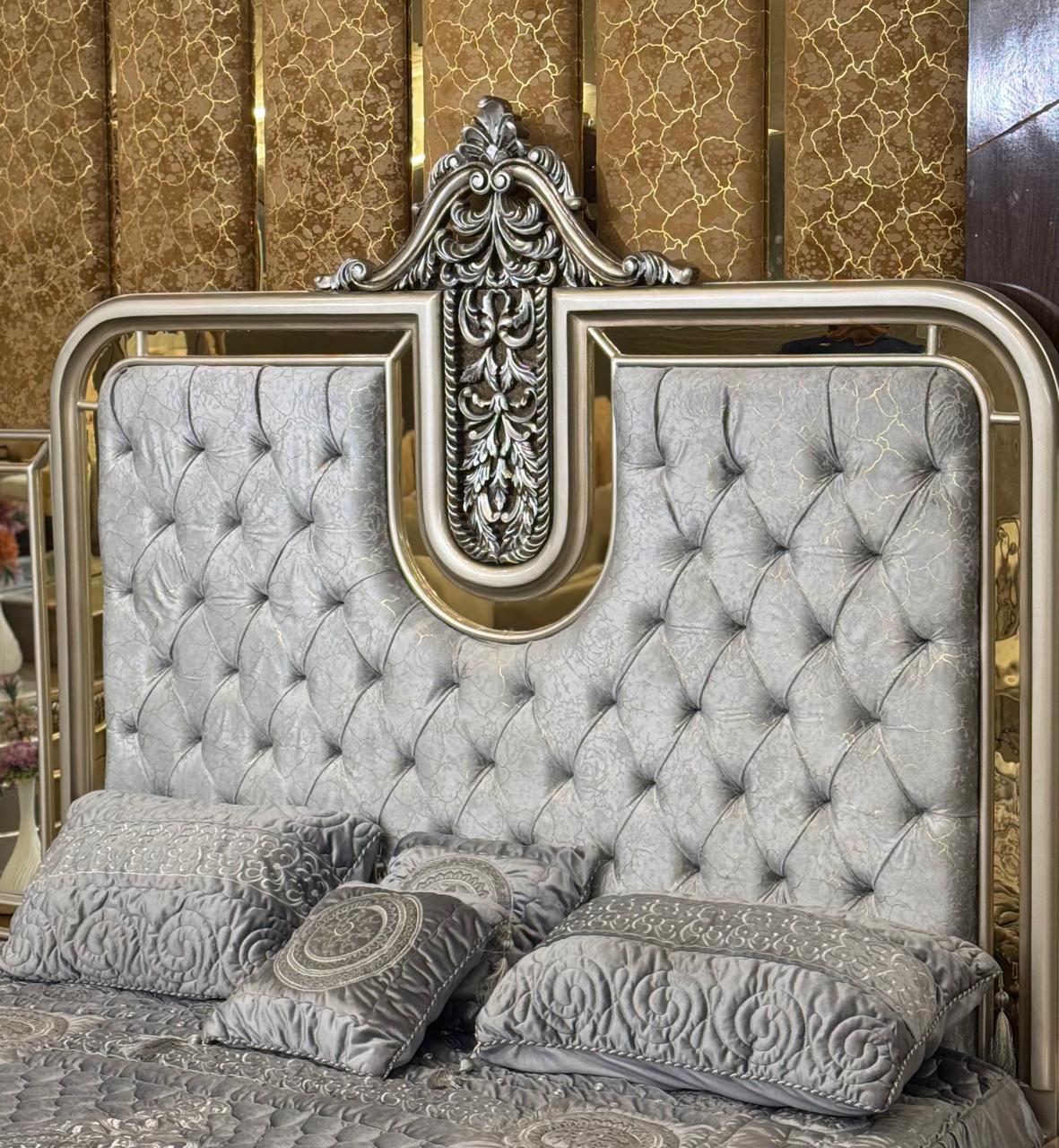 Luxury Grey Tufted Bed