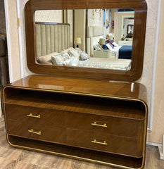 Luxury Vertical Panel Upholstered Bed with Side Tables