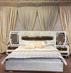 Luxury White Platform Bed
