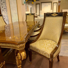 Royal Classic Wooden Dining Set with Carved Details