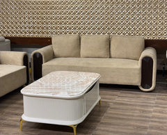 Modern Minimalist 3+1+1 Seater Sofa Set with Coffee Table