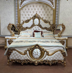 Luxury Royal Carved Bed Set