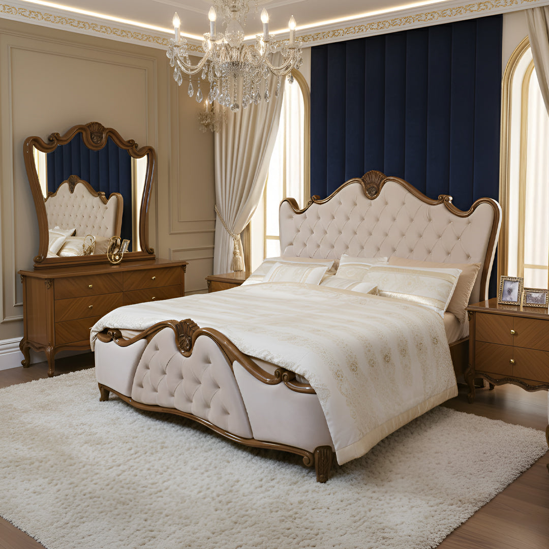 Royal Bedroom Set with Carved Details
