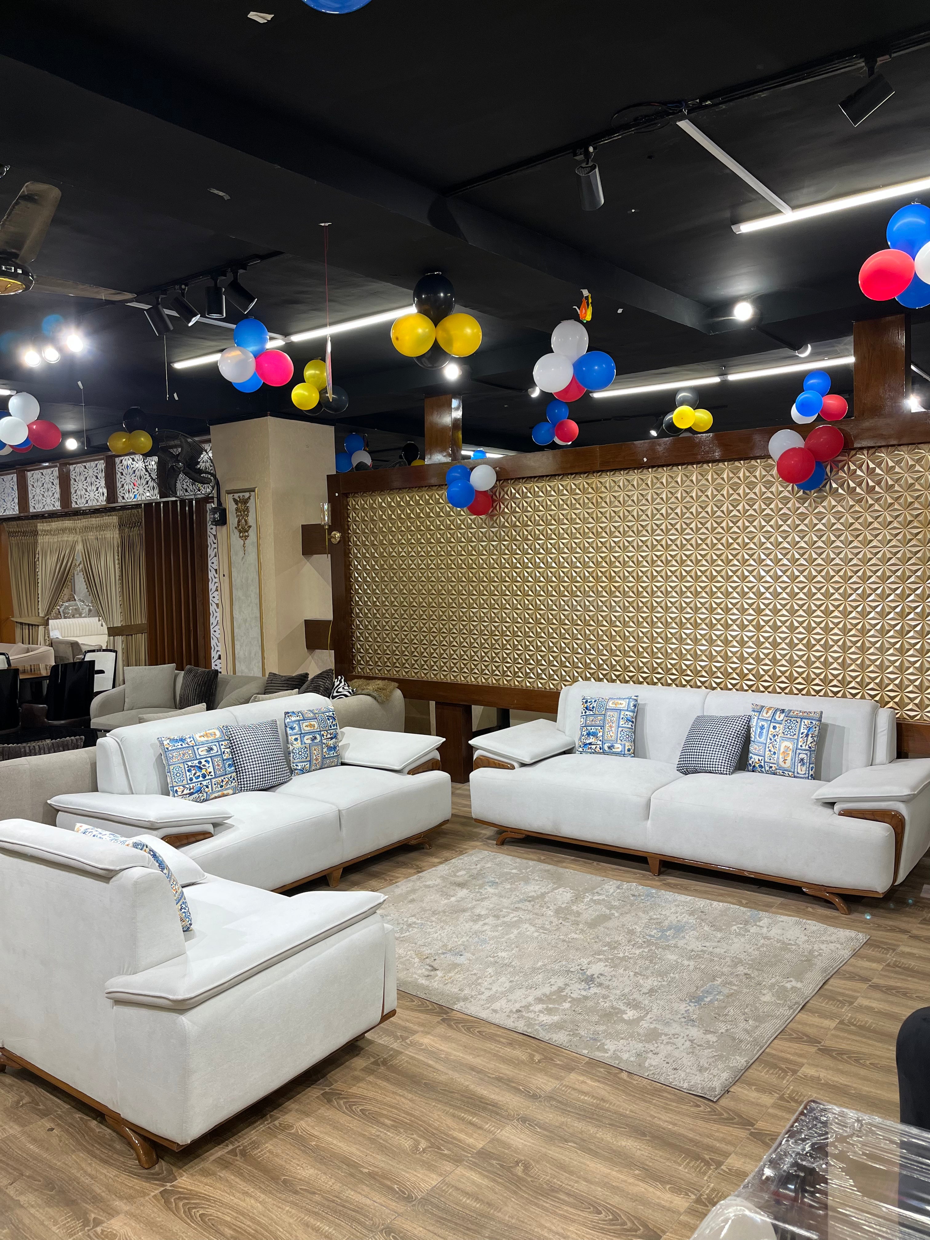 Modern Luxury Sofa with Wood Accents