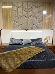 Modern Luxury Panel Bed Set – Contemporary Wooden Design