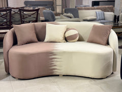 Pink Mauve Upholstery with Curved Organic Design