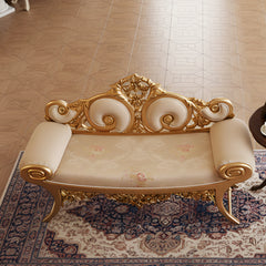 Royal Gold Carved Bench