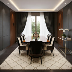 Modern Dark Wood Dining Set