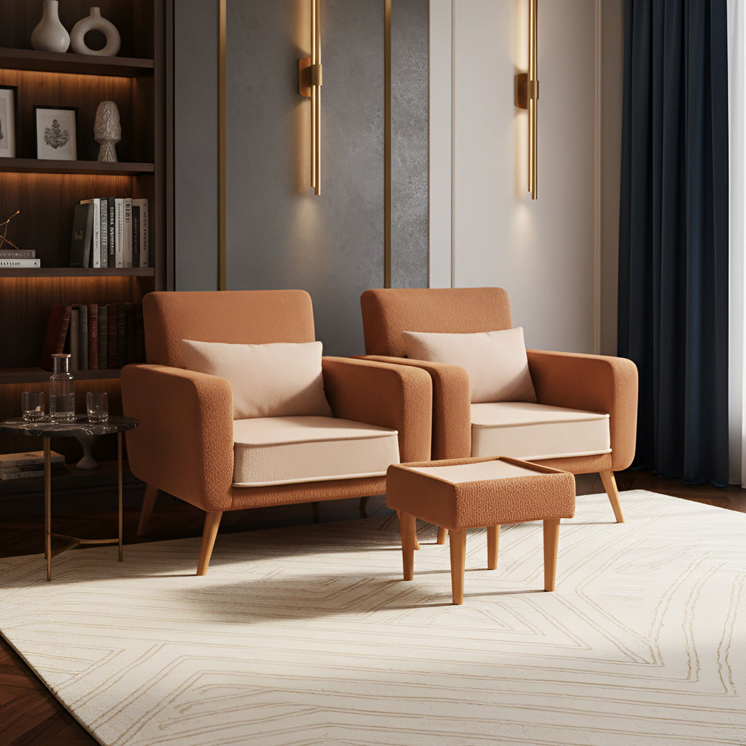 Modern Accent Armchair Set