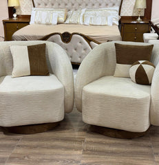 Luxury Curved Sofa Set with Accent Chairs | KSF Furniture