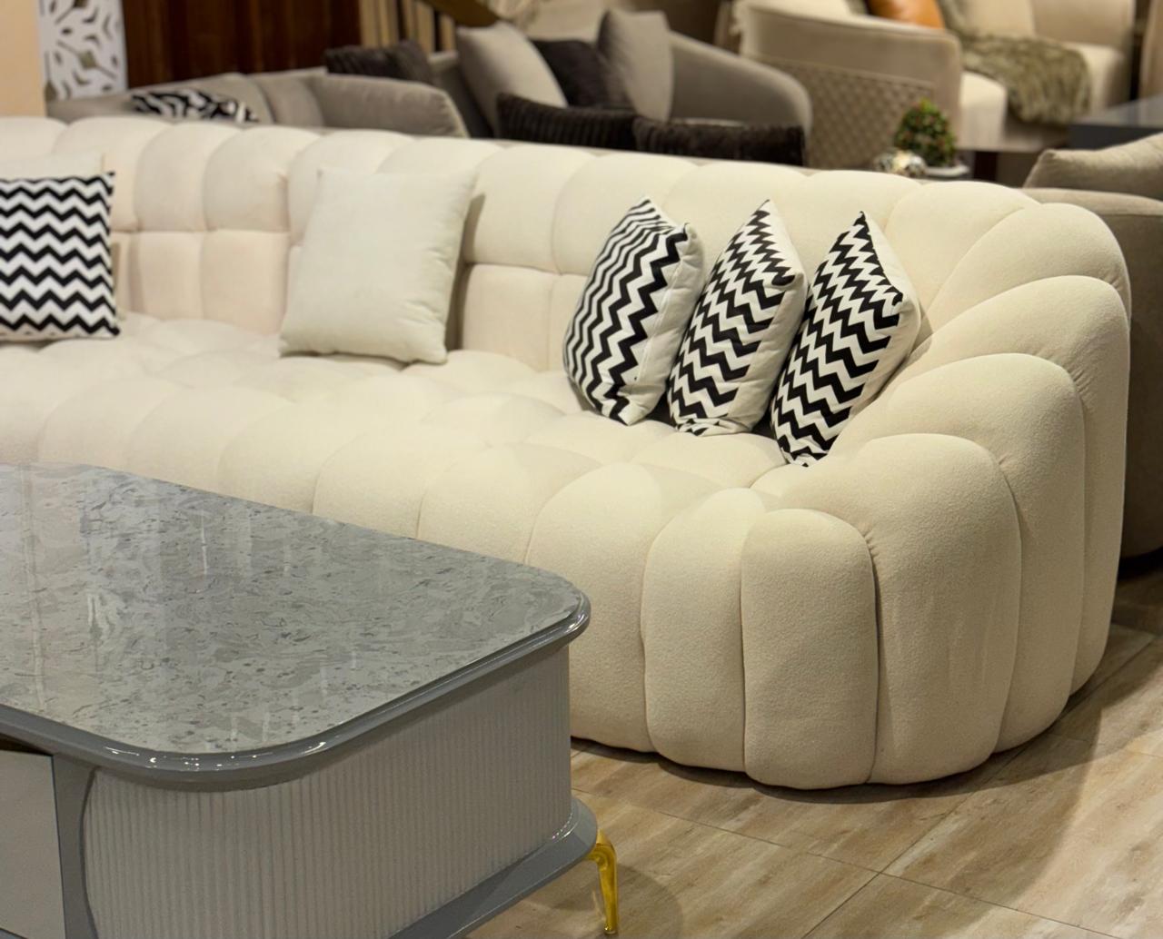 Luxury Curved Sectional Sofa Set