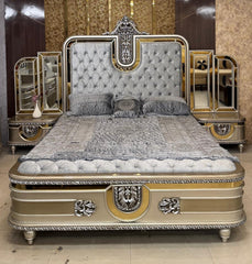 Luxury Grey Tufted Bed