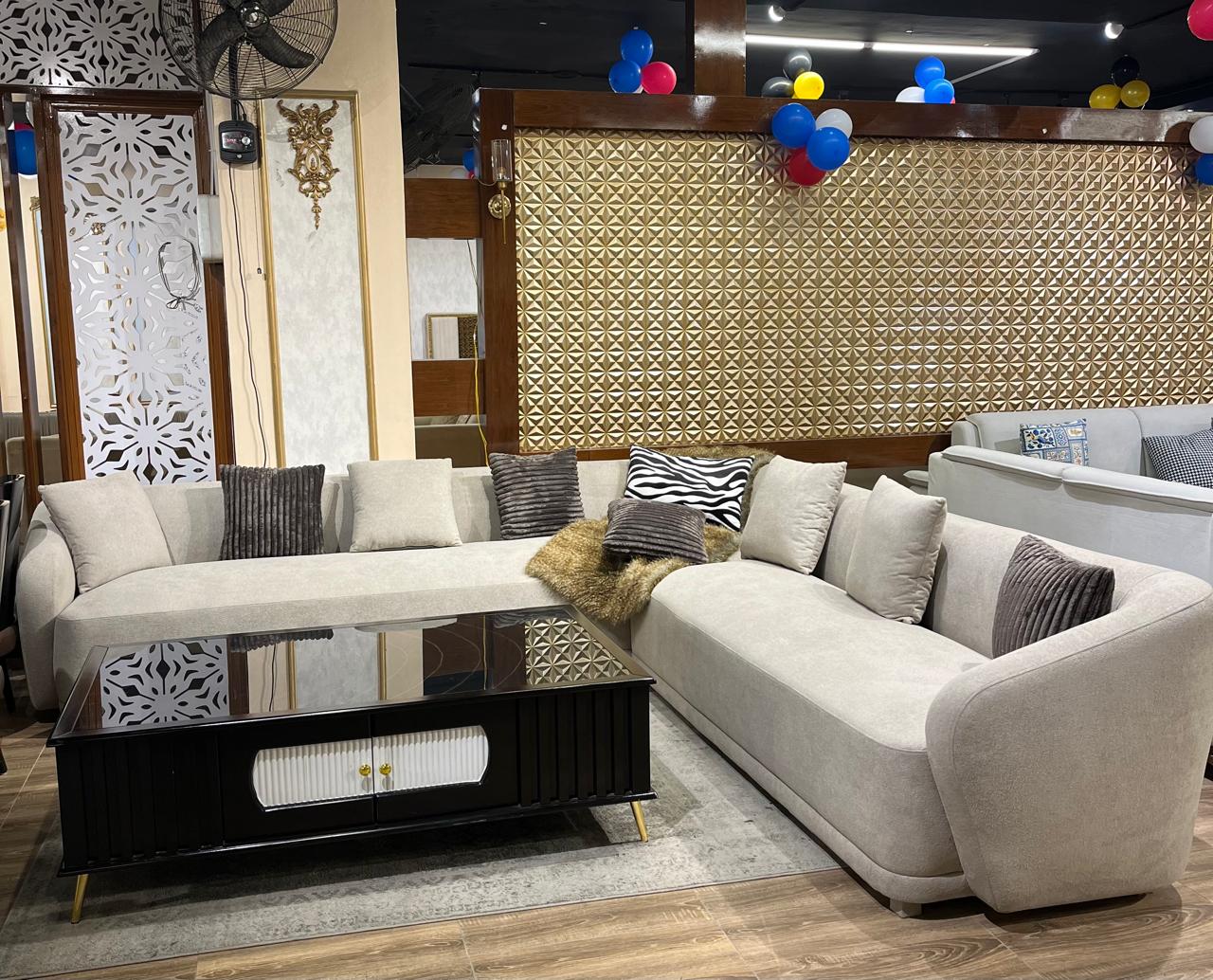 Contemporary L Shape Corner Sofa Set