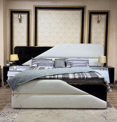 Modern White Upholstered Bed