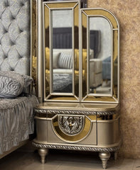 Luxury Grey Tufted Bedroom Set