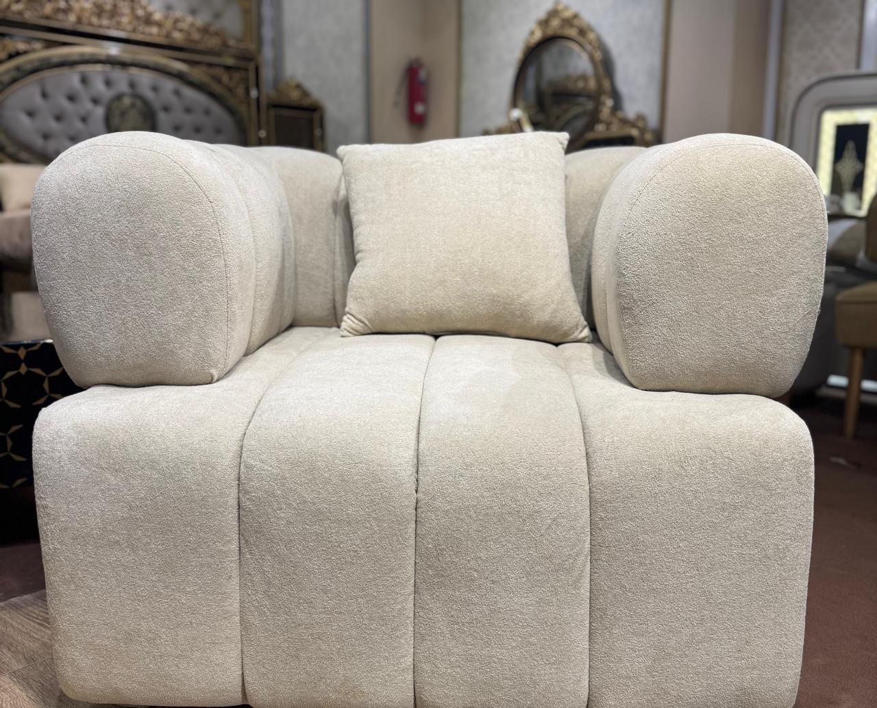 Luxury Modern 3 Seater Sofa with Designer Console