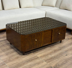 Contemporary Wooden Center Table with Storage