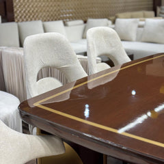 Contemporary Luxury Dining Set with Premium Upholstered Chairs