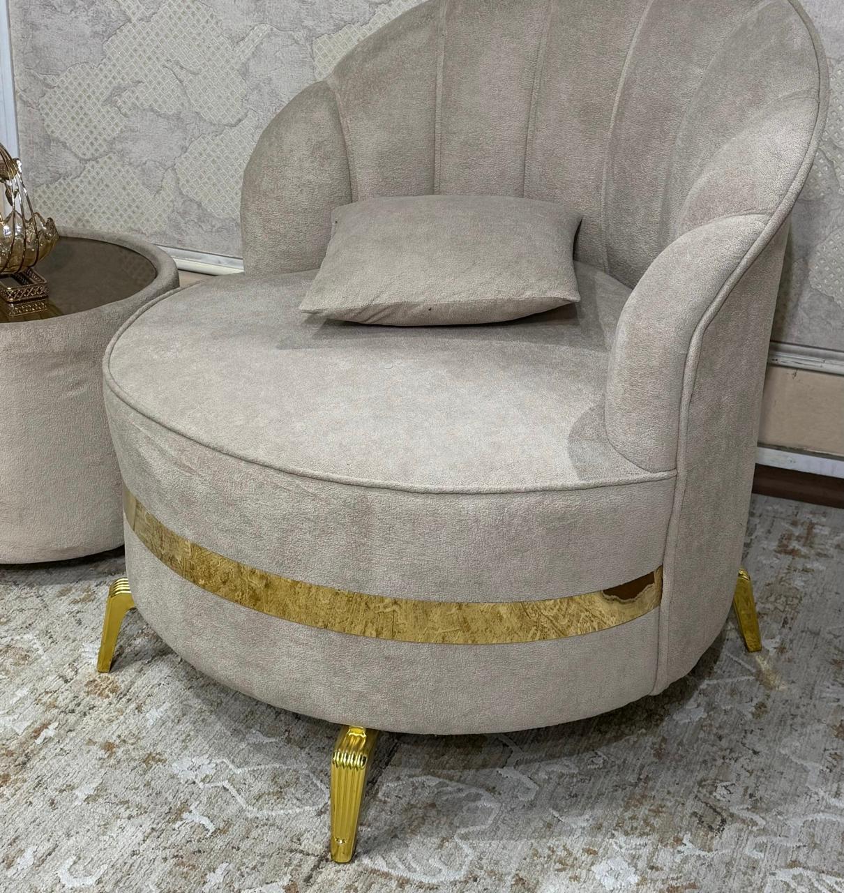 Luxury Velvet Accent Chair Set with Side Table | KSF Furniture