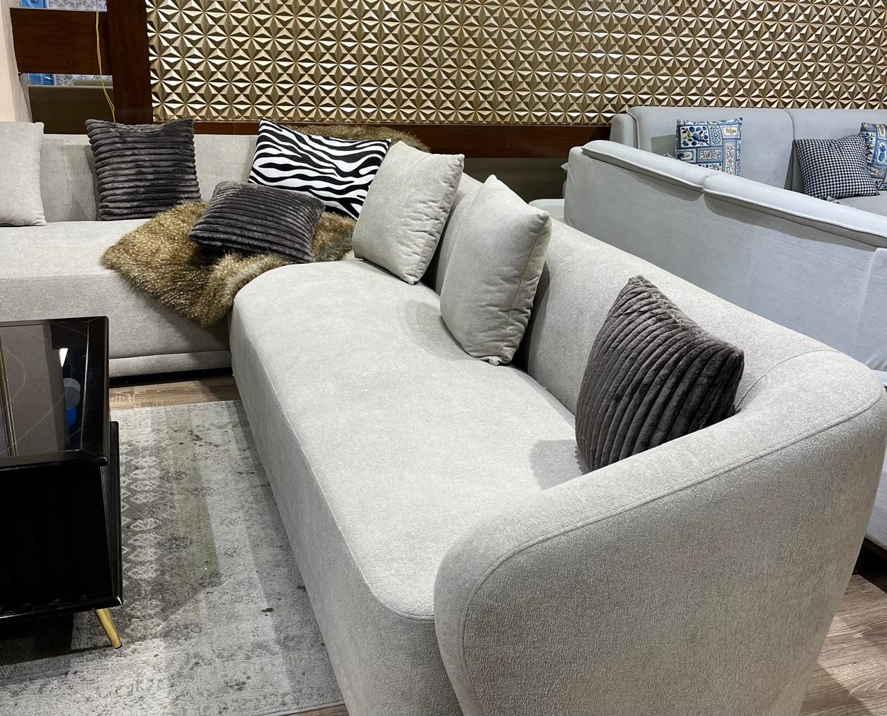 Contemporary L Shape Corner Sofa Set